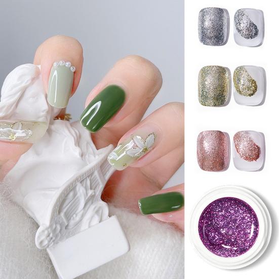 

5 г окрашенный для ногтей клей изысканный высокая плотность легкий универсальный УФ-платина для дома