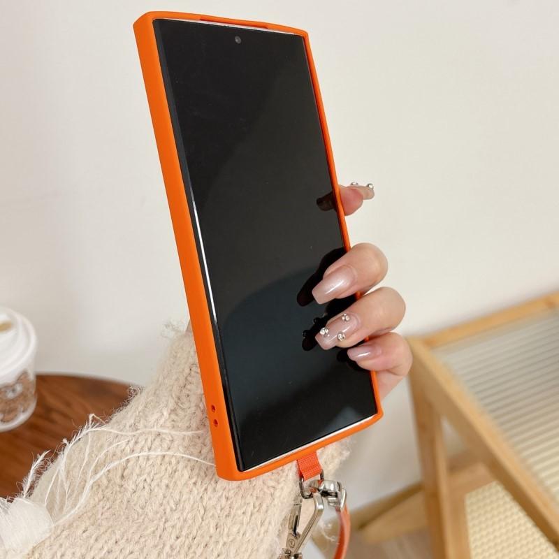 Luxury Wrist Strap Lanyard Case for Samsung Galaxy S25 S24 S23 S22 S21 Plus FE Ultra A26 A36 A56 A35 A55 The Puffer Soft Cover