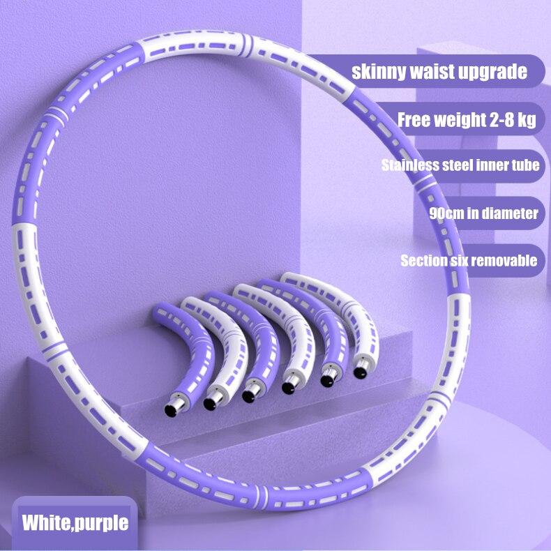 Sport Hoops Fitness Gym Tool Tube Stainless Steel Elastic Thickened Foam Detachable Skin-Friendly Waist Weight Loss Hoola Circle