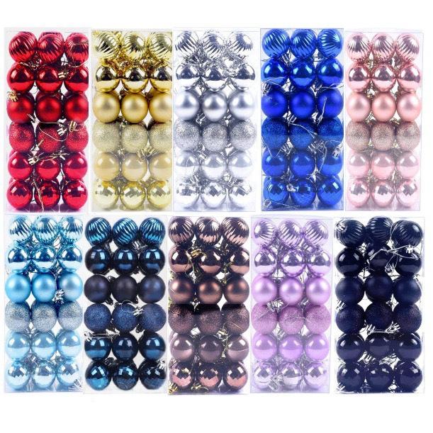 Shiny 4cm Christmas Ball Pendant Decorations (36-Pack)