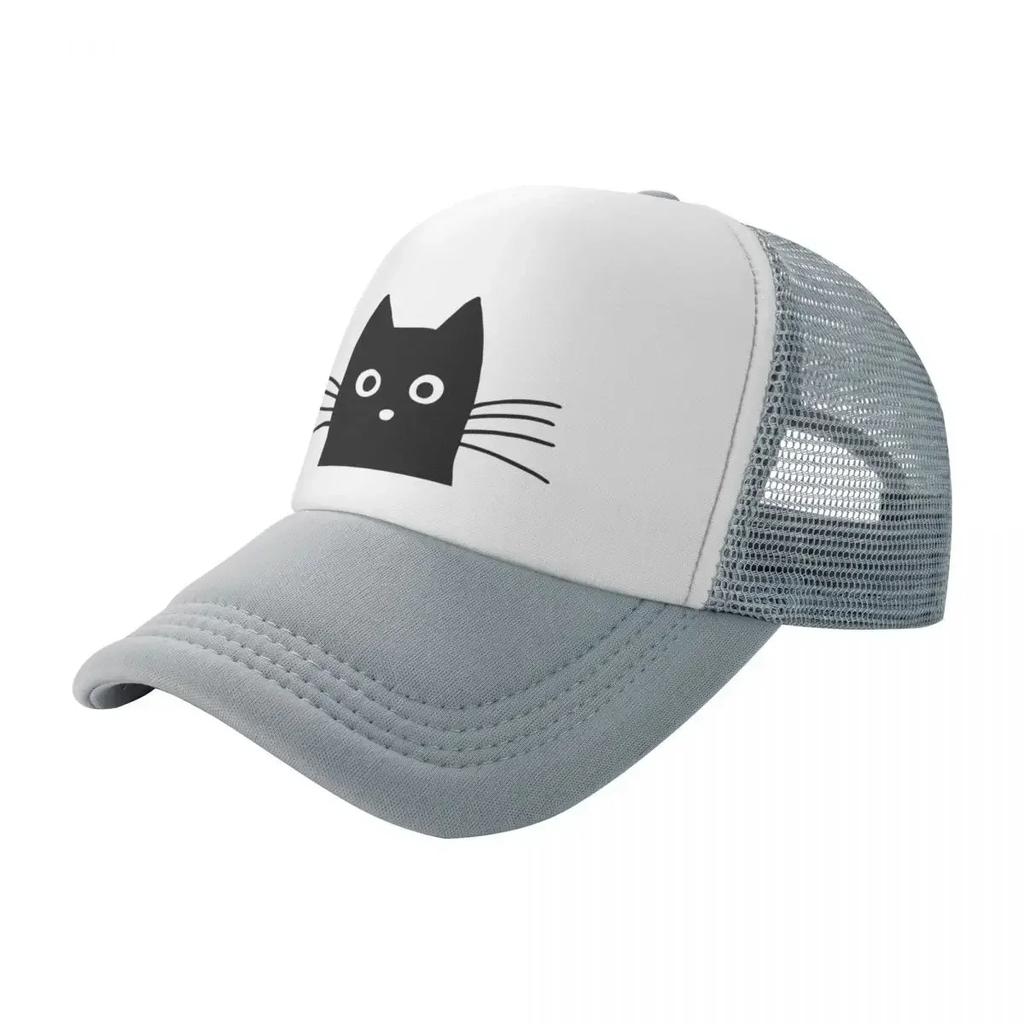 Black Cat Face Baseball Cap summer hat Anime Military Cap Unisex Unisexs Womens