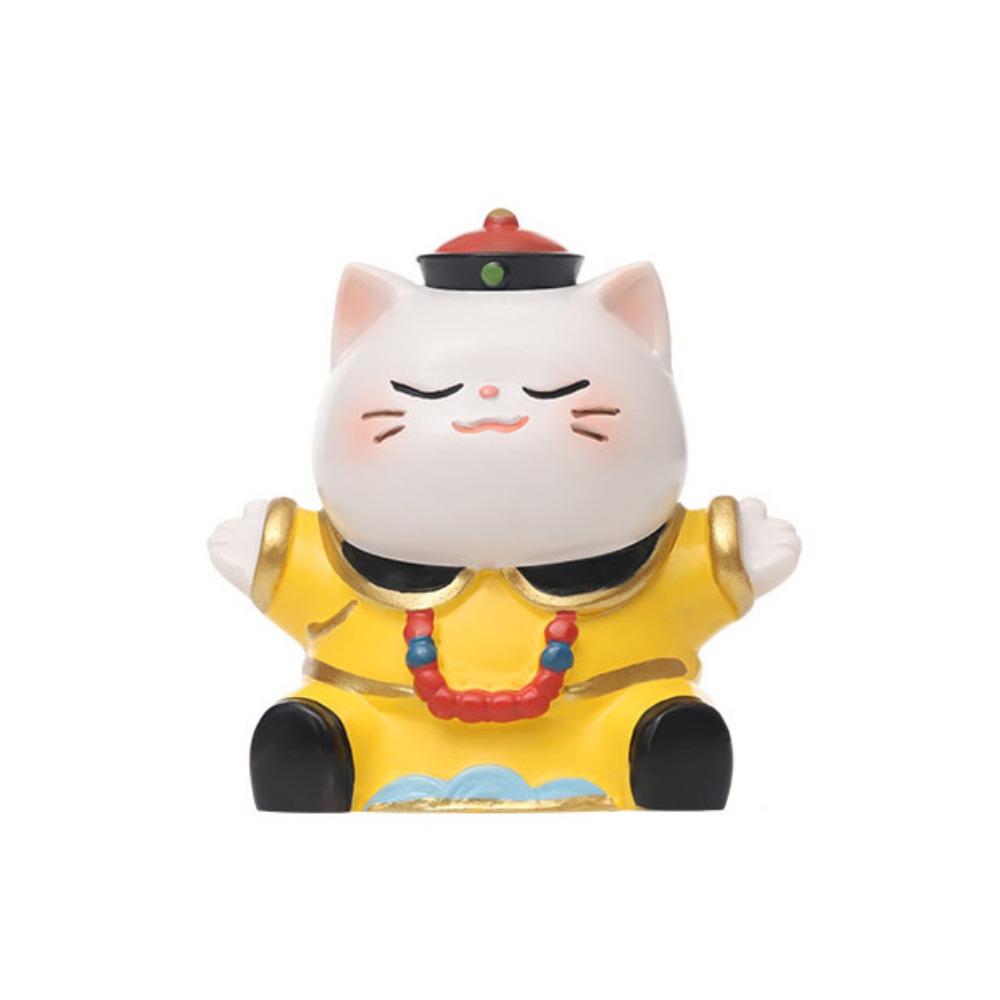 

Miniature Supremo Cat Ornament Emperor Cat Cartoon Cat Ornaments Mini Resin Doll Desk Decor Style 1
