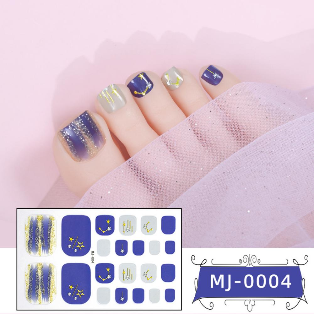 Three-dimensional Toenail Sticker 3D Imitation Drill Toenail Nail Patch Waterproof and Long-lasting Whitening Toenail Sticker Full Sticker