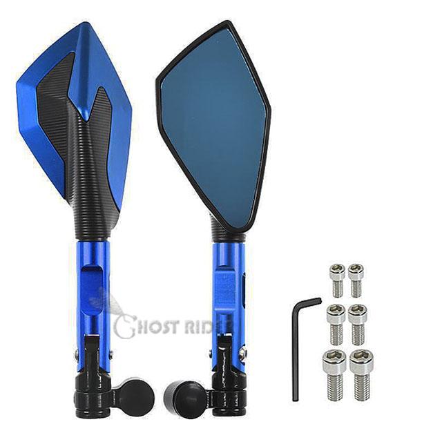 CNC hliníková zpětná zrcátka na motocykly modré antireflexní zrcátko pro Honda Hornet 600 CB 600F 900F 250F 300F 650F X4