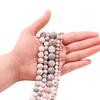 1Strand/Lot Natural Stone Matte Pink Beads 4/6/8/10/12mm Round Loose Beads for DIY Bracelet Necklace Jewelry Making Supplies