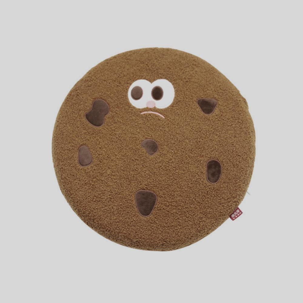 

Foam Chair Plush Cushion Square Round Bread Plush Pillow Creative Cookies Seat Cushion Home коричневый