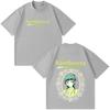 Unisex Retro T‑shirt Printed with Maomao Patterns from the Anime The Apothecary Diaries, Summer Short Sleeve Loose Casual Top