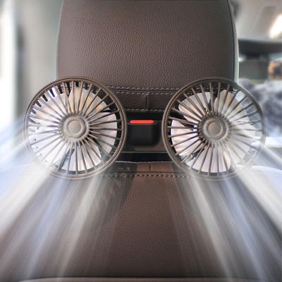3-speed Car Seat Back Cooling Fan USB Charge Dual Head Fan 360 Degree Rotation Neck Cooler for Summer Car Accessories