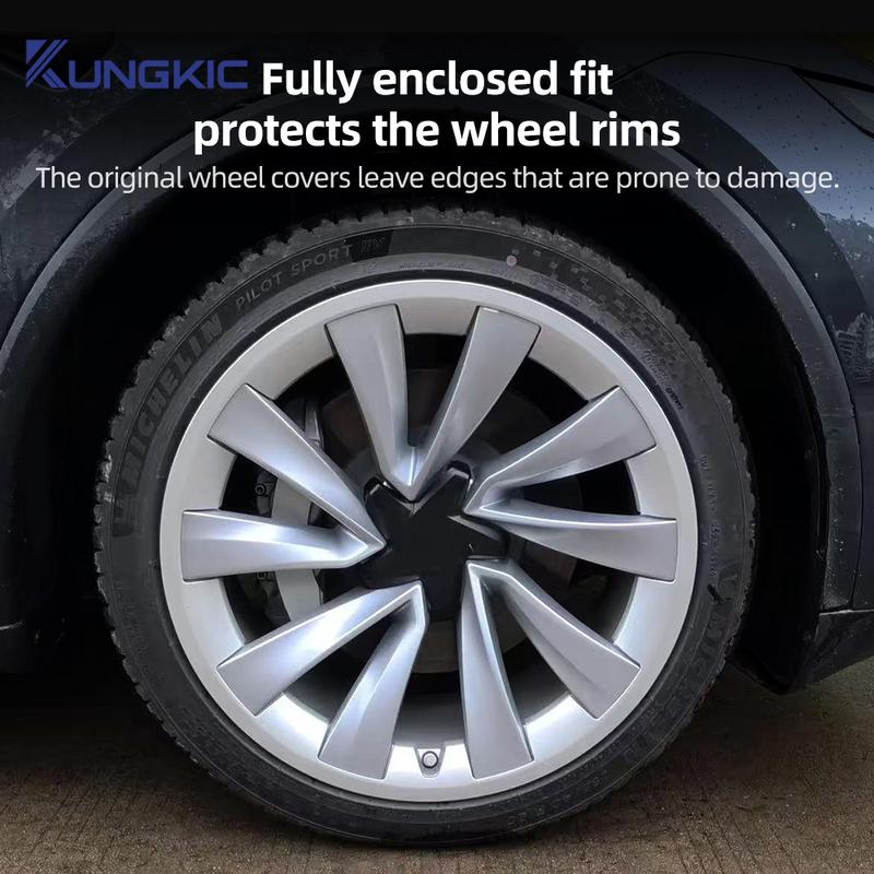 For Tesla Model Y 2025 Juniper 20 Inches Wheels ABS Rim Guard Rim Car Hubcap Cover Hubcap Patch Scratch Proof Hub Cap Trim