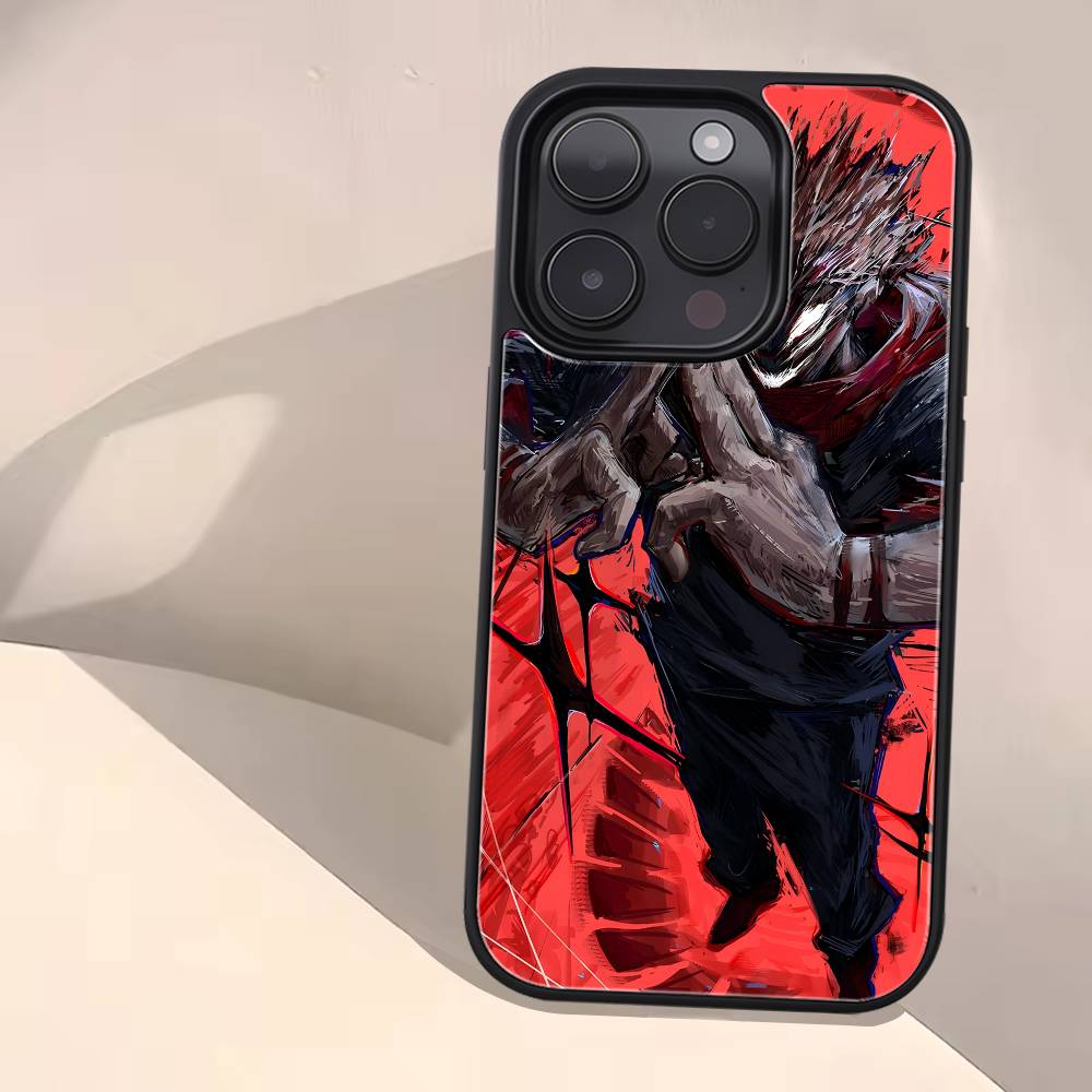

Japanese Anime J-Jujutsu KaisenS Black Hard Plastic Phone Case For Iphone 17 Air 16 15 14 13 12 11 Pro Max PC TPU Ins Case iPhone 17 Promax