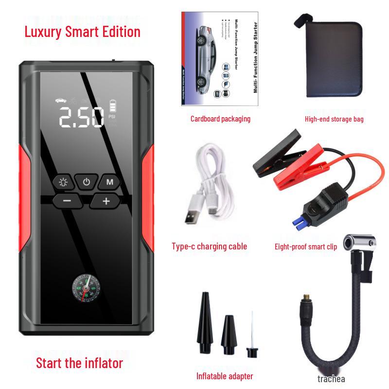 All-in-One 12V Car Battery Jump Starter & Inflator Power Bank