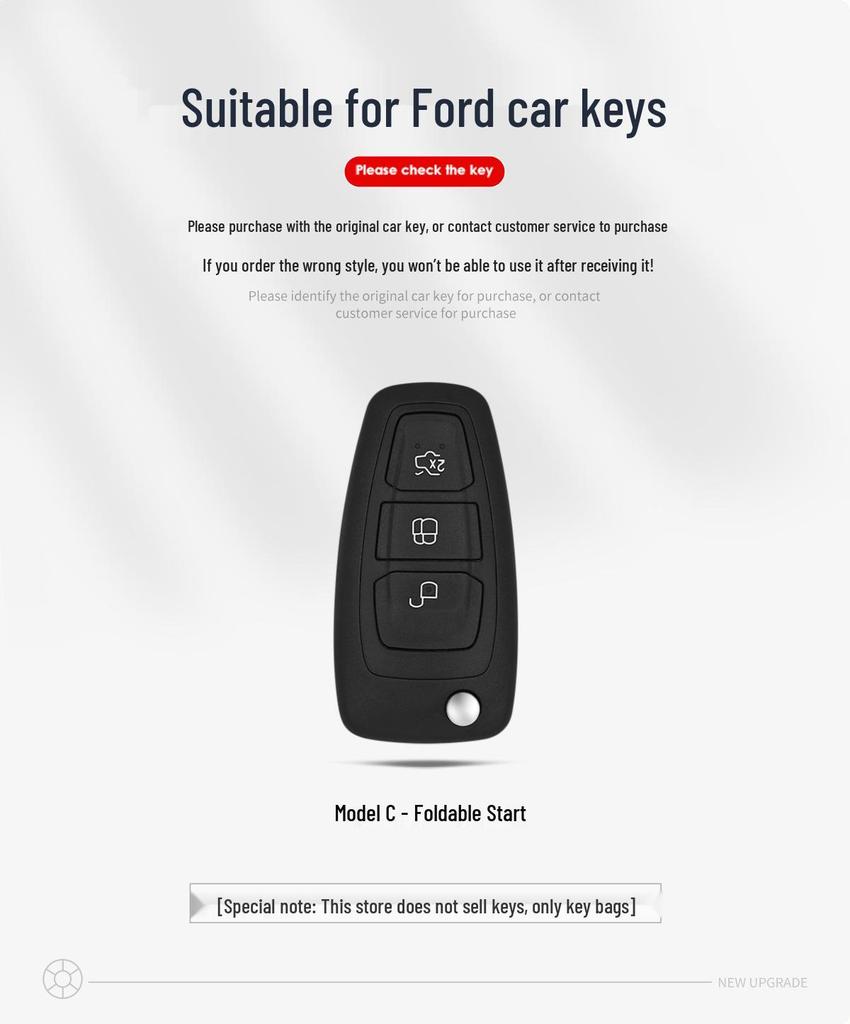 Ford Car Key Case for Focus, Mondeo, Escort, Taurus, Equator, Edge, Everest