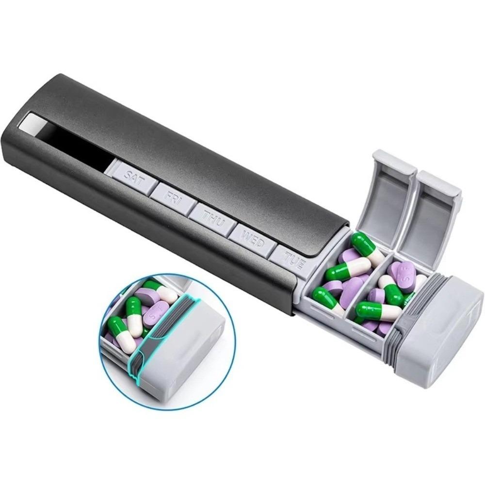 Aluminiumkonstruktion Wöchentlicher Pillenorganizer Großer Pillenorganizer Pillendose Nahrungsergänzungsmittel