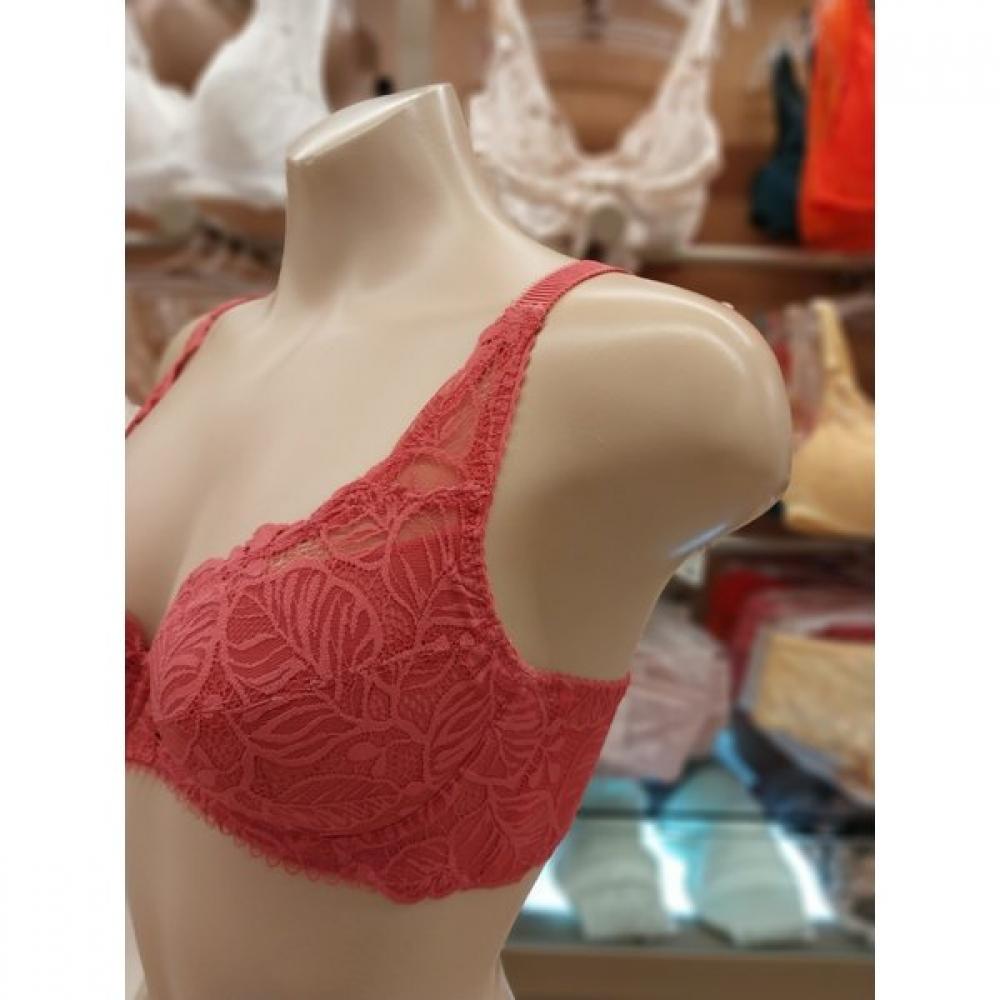 Pink Lace Non Woven Full Cup Bra Br4424 Pk