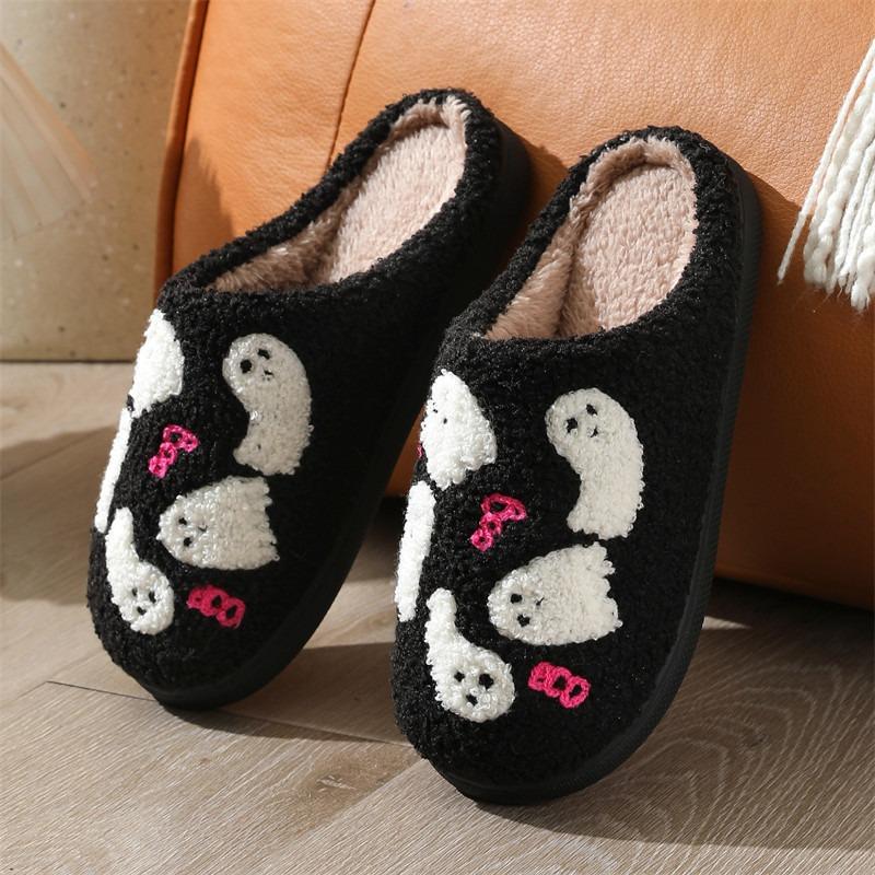 New Ghost Cotton Slippers Women's Home Indoor Non-slip Home Halloween Slippers Winter