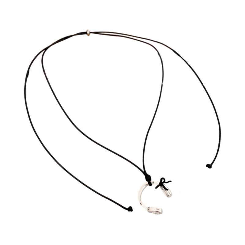 Elegant Headphone Pendant Necklace For Women Stylish Layering Jewelry Gift Trendy Minimalist Neck Chain Accessory