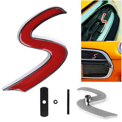 Metal 3D S Ön Izgara Rozet Amblem Çıkartması Mini Cooper R50 R52 R53 R56 R57