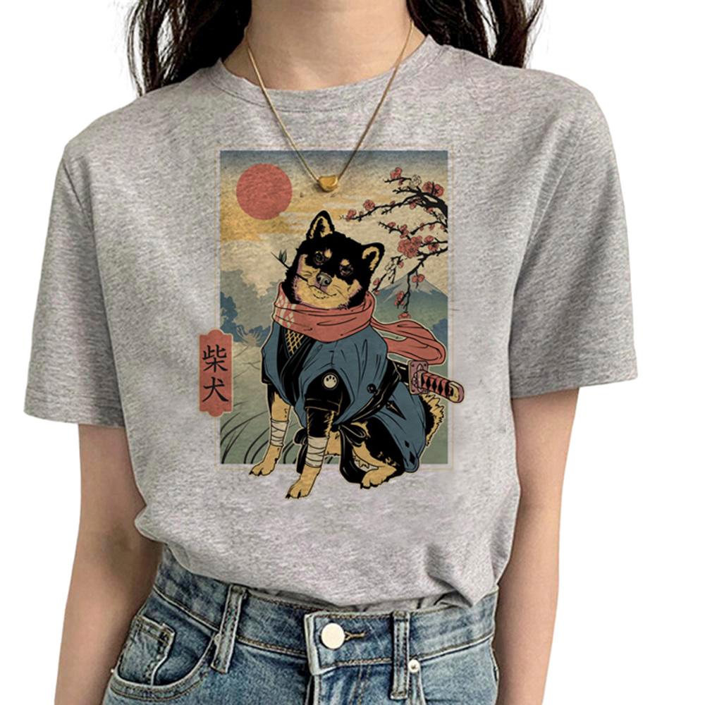 Shiba Inu t shirt Women harajuku streetwear comic tshirts feUnisex Japanese 2000s anime clothing