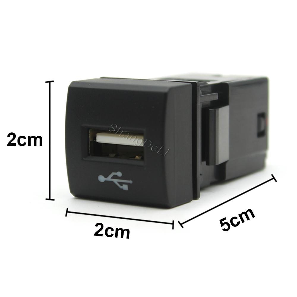 For Toyota Camry Corolla Rav4 Land Cruiser Prado 2018 2020 Car USB Input Adapter Audio Radio u-disk flash Socket Interface Cable