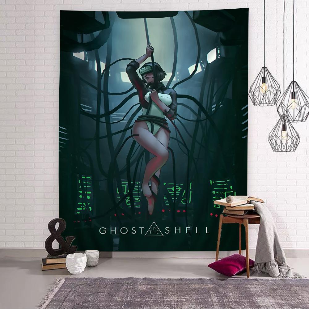 Classic Japan Anime Ghost In The Shell Print Cartoon Tapestry Home Decoration Hippie Bohemian Decoration Divination Home Decor