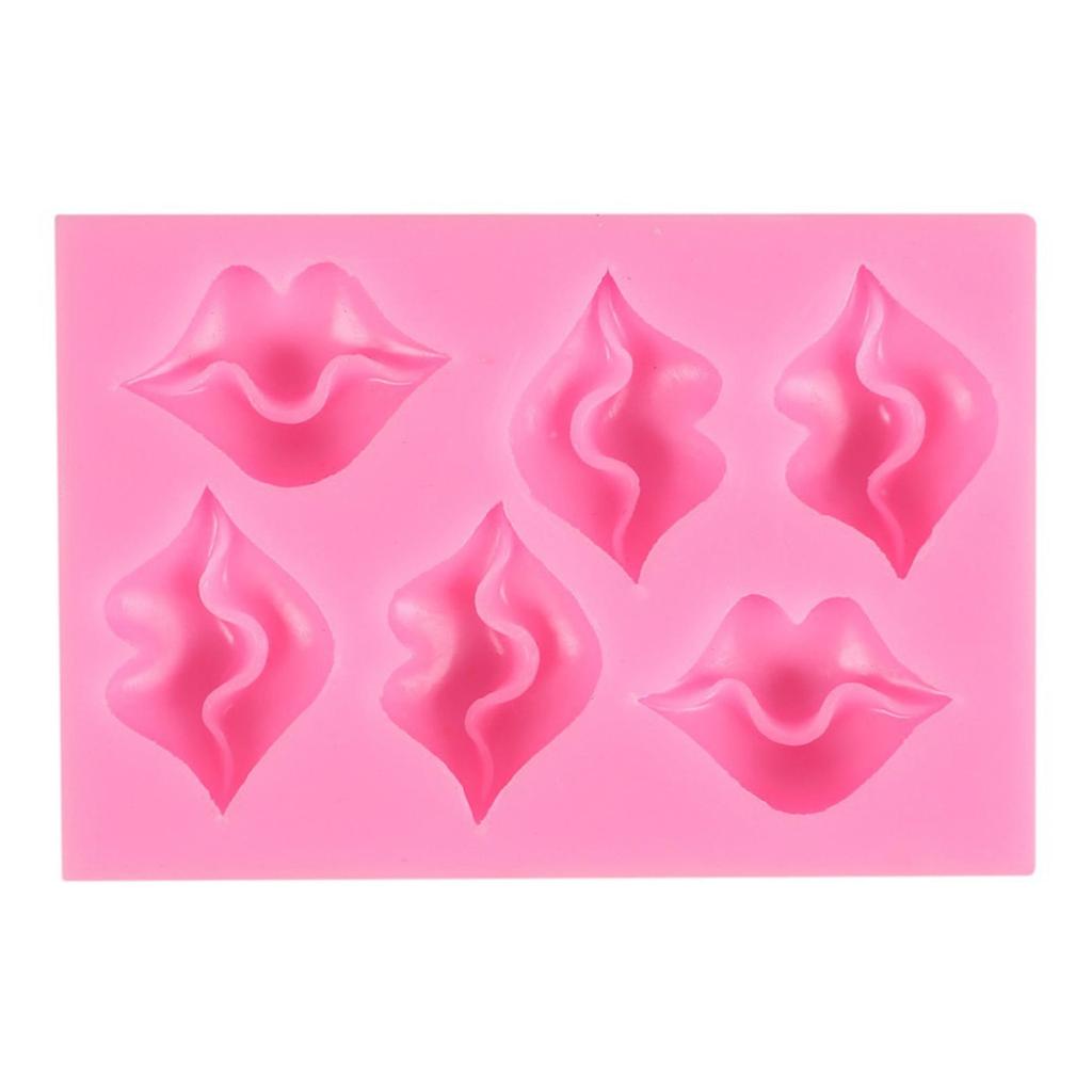 Silicone Mold Chocolate Red Lip Shape Fondant Cake Candy Biscuits Moulds DIY Baking Decorating Tool for Dessert Cake
