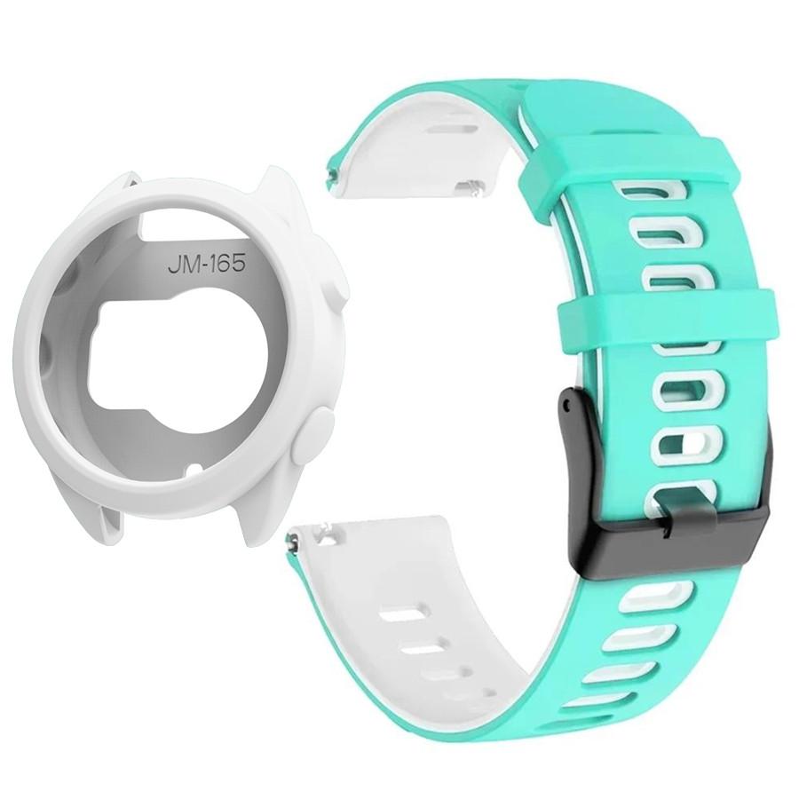 Silikonowe Etui+Pasek Do Garmin Forerunner 165 Miękki Sportowy Pasek do Zegarka Opaska na Nadgarstek Do Garmin Forerunner 165 Pokrowiec Ochronny