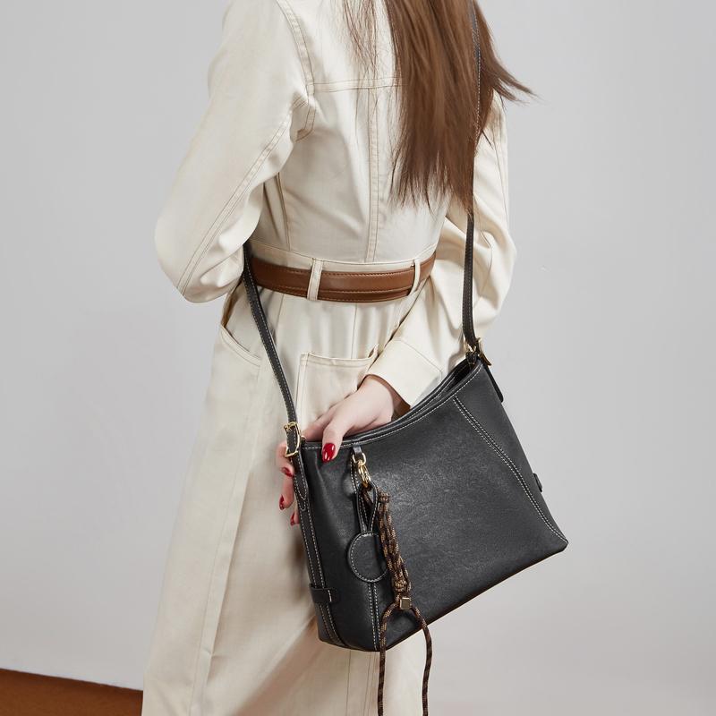 Women's Bag Luxury Designer Split Leather Shoulder Bag Women  Cowhide Versatile Crossbody Bags