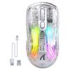 MAMBASNAKE X ATTACK SHARK X2 Gaming Transparent Skeleton PixArt Wireless RGB 530mAh Compatible with and PS4 Retailer White Mouse, Design, Stylish,