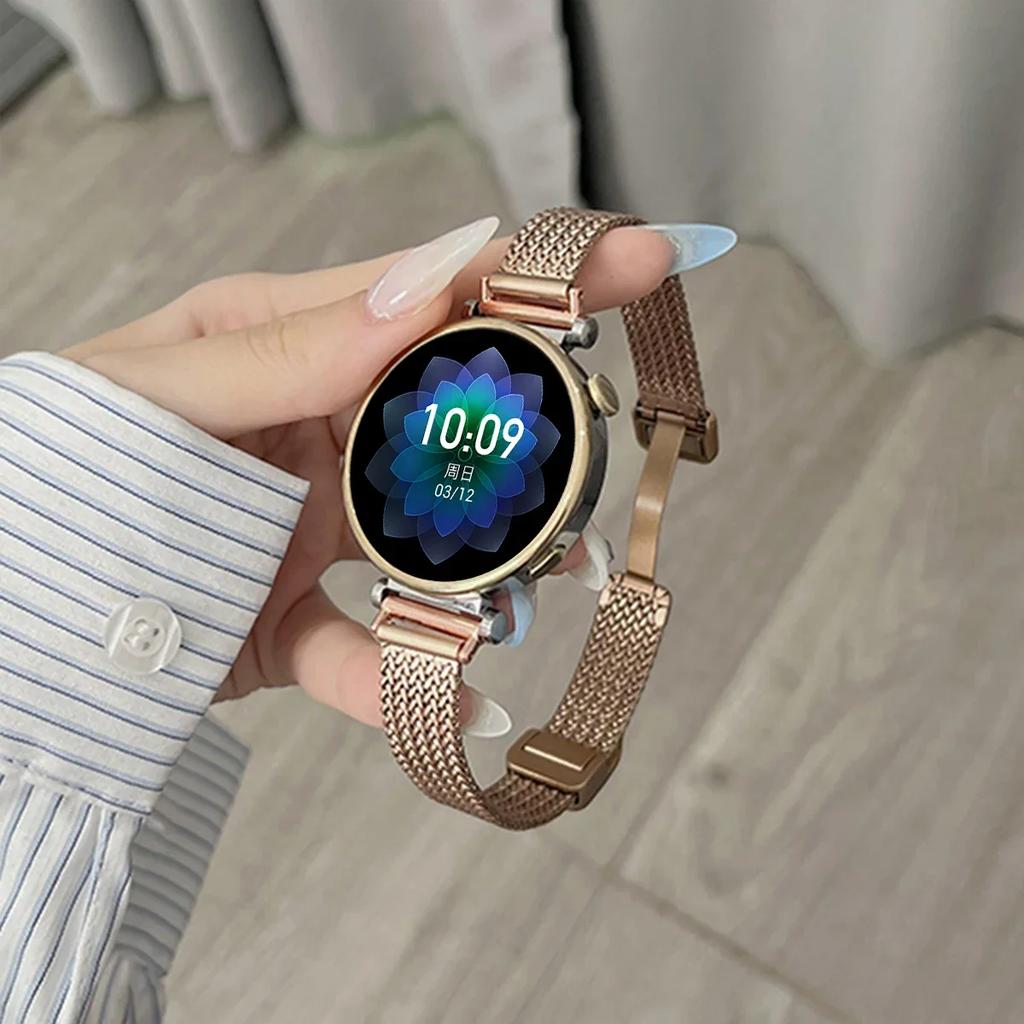 20 22mm Luxury Metal Magnetic Strap For Samsung Galaxy Watch 4 44 40mm 5pro active2 Gear s3 Bracelet For Huawei Watch gt2/3 Belt