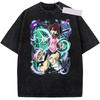 Japan Funny Anime Dandadan Okarun Ken Takakura Grarphic Print Tshirt Men Women Cotton Summer Retro Washed Casual Oversized Tops