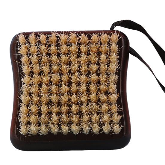 

Щетка для сухого массажа тела Натуральная густая щетина Отшелушивает омертвевшую кожу Детоксицирует Щетка для душа Бодрящий инструмент для сухого массажа C