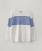 PUBLICFIGURE Essential Basque Shirt_Ivory/Blue