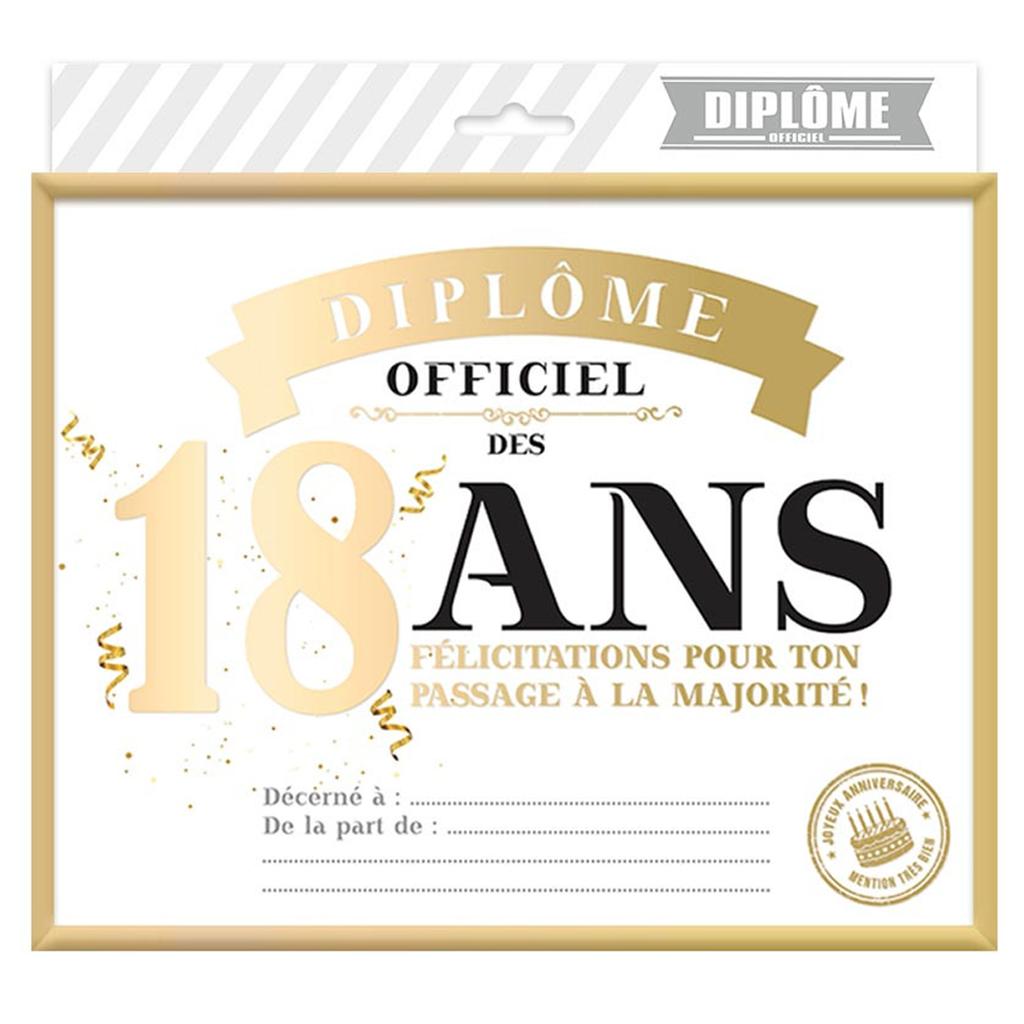 Les Trésors De Lily [A3650] - Official Gold '18 Years' Diploma Frame - 25x20 Cm