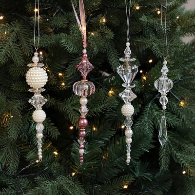 New Product Metal Transparent Acrylic Pendant Hanging String Pendant Christmas Decorations Christmas Tree Dress Up Pendant