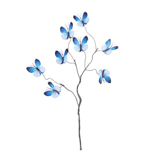 Artificial Butterfly Branches Simulation Stems with 8 Fake Butterflies for Vase Filler DIY Bouquets Home Office Table Decor