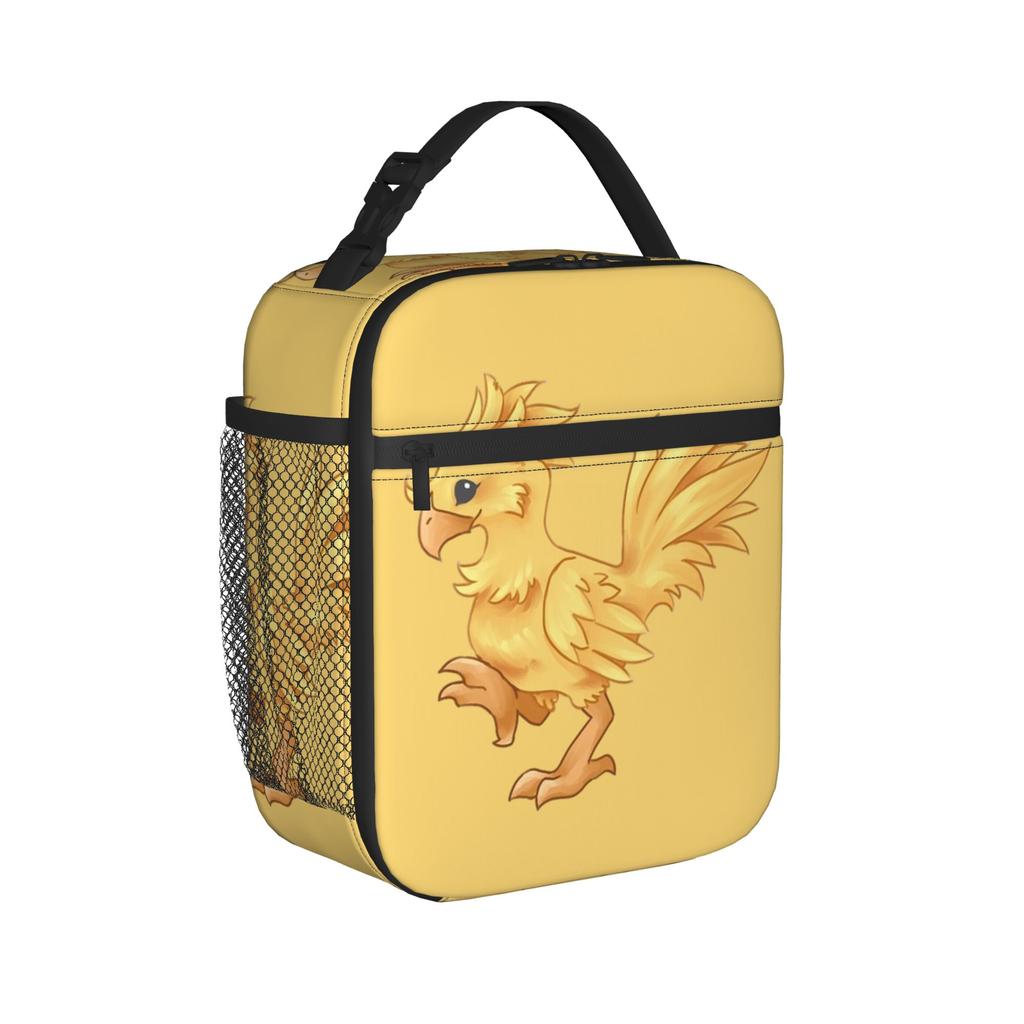 Chocobo Farm Finals Fantasys Thermal Insulated Lunch Bags for Work Portable Food Container Bags Thermal Cooler Lunch Boxes