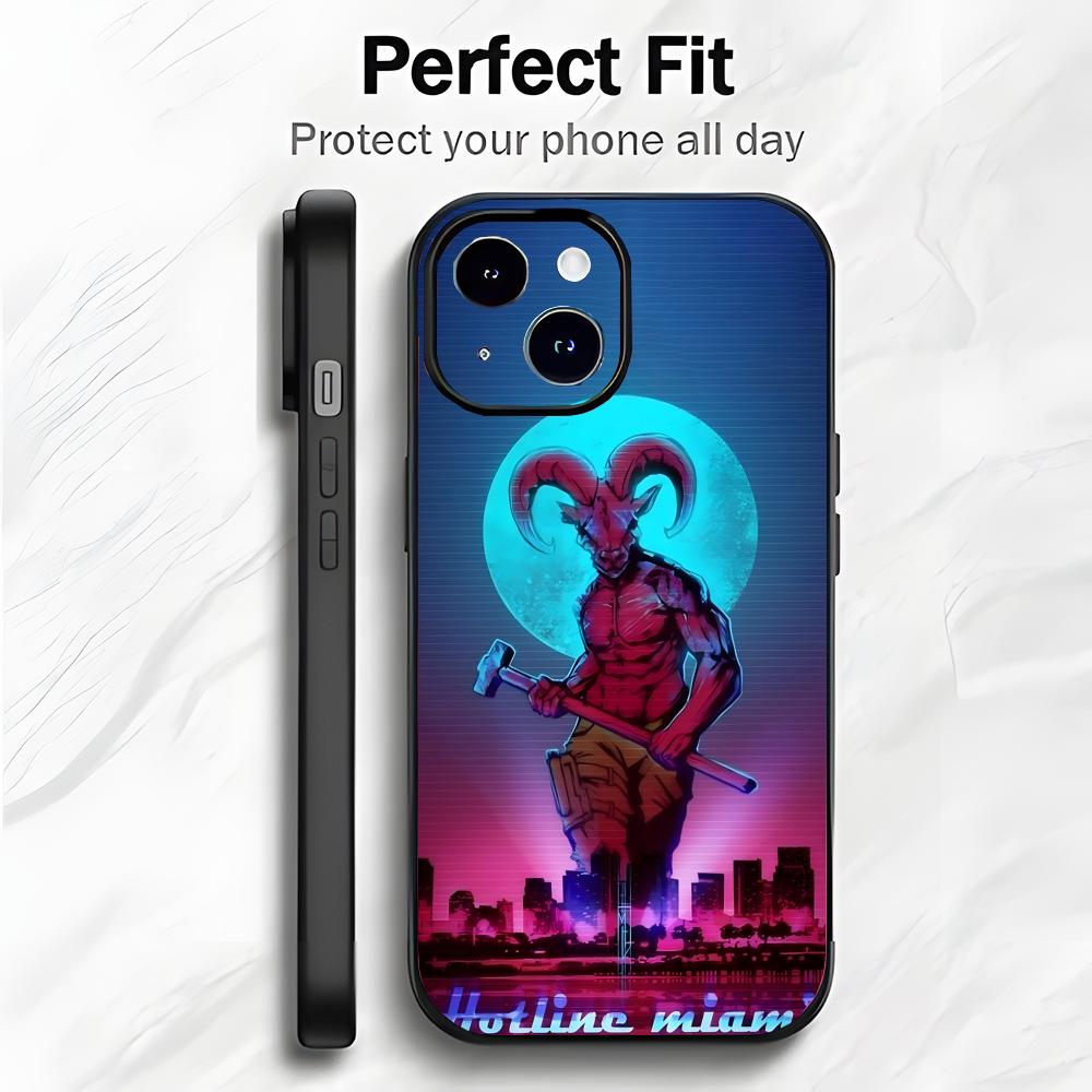 

Retro Action Game H-Hotline Miami Phone Case Phone Case Soft Packaging Lightweight For iPhone17 16 15 14 13ProMax iphone12promax