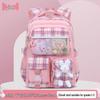 Li Shen Grid Pattern Side-Opening Backpack