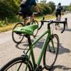 Classic Retro Bike Saddle Green With Rivet Accents Durable Padded Seat For Commuters