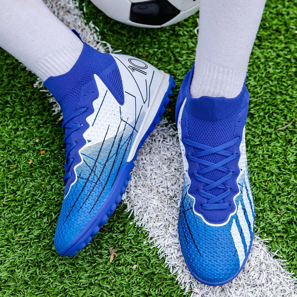 Men's Soccer Shoes Large Size Ultralight Football Boots Boys Sneakers Non-Slip AG/TF Soccer Cleats Ankle Boots Unisex