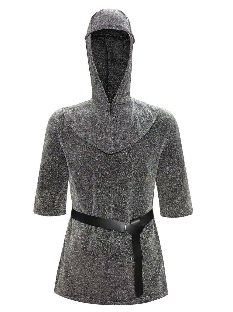 European Medieval Knight Chain Suit for Halloween Cosplay