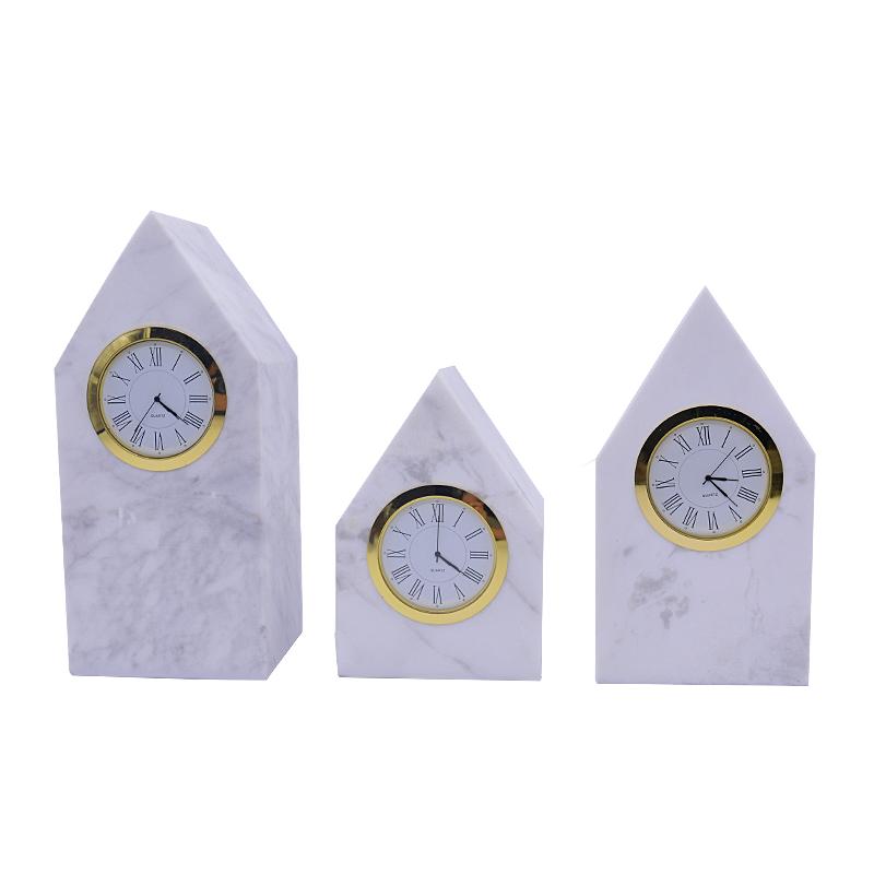 Light luxury Nordic creative desktop clock simple modern fashion desktop personalized marble clock ornament