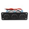 3Gang Blue LED 12V Toggle Rocker Switch Panel For Car Boat Marine RV Truck