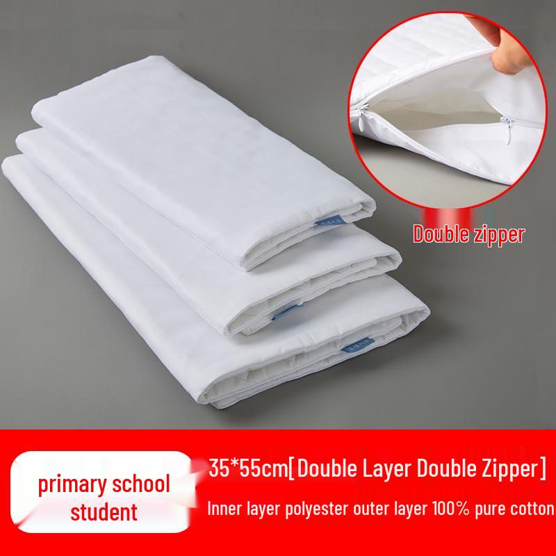 Poszewka na wkład poduszki z łuski gryki: Czysta Bawełna, Podwójny Zamek Błyskawiczny, Pogrubiony, Worek na Wypełnienie Poduszki Bezpieczny dla Dziecka, Tekstylia Domowe.