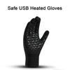 Electric Heated Gloves USB Winter Warm Gloves Knitted Touchscreen Mittens for Outdoor Cycling Skiing
