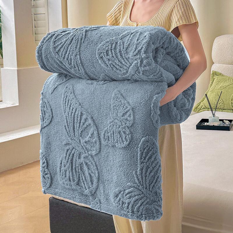 Jacquard Butterfly Velvet Travel Blanket