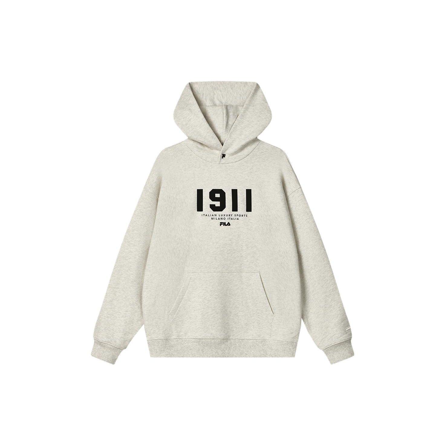 

FILA Letter And Number Print Casual Hooded Knit Sweatshirt Men sweatshirt Light-Khaki Flower-Gray F11M415205F-LK XL