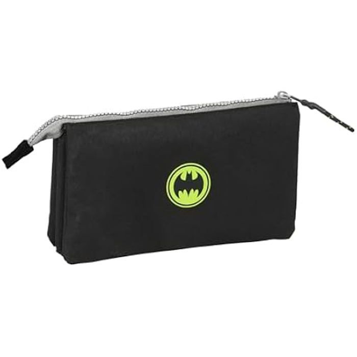 Trousse Triple - SAFTA - Batman Game Over - Confortable - Polyvalente - Enfants Scolaires