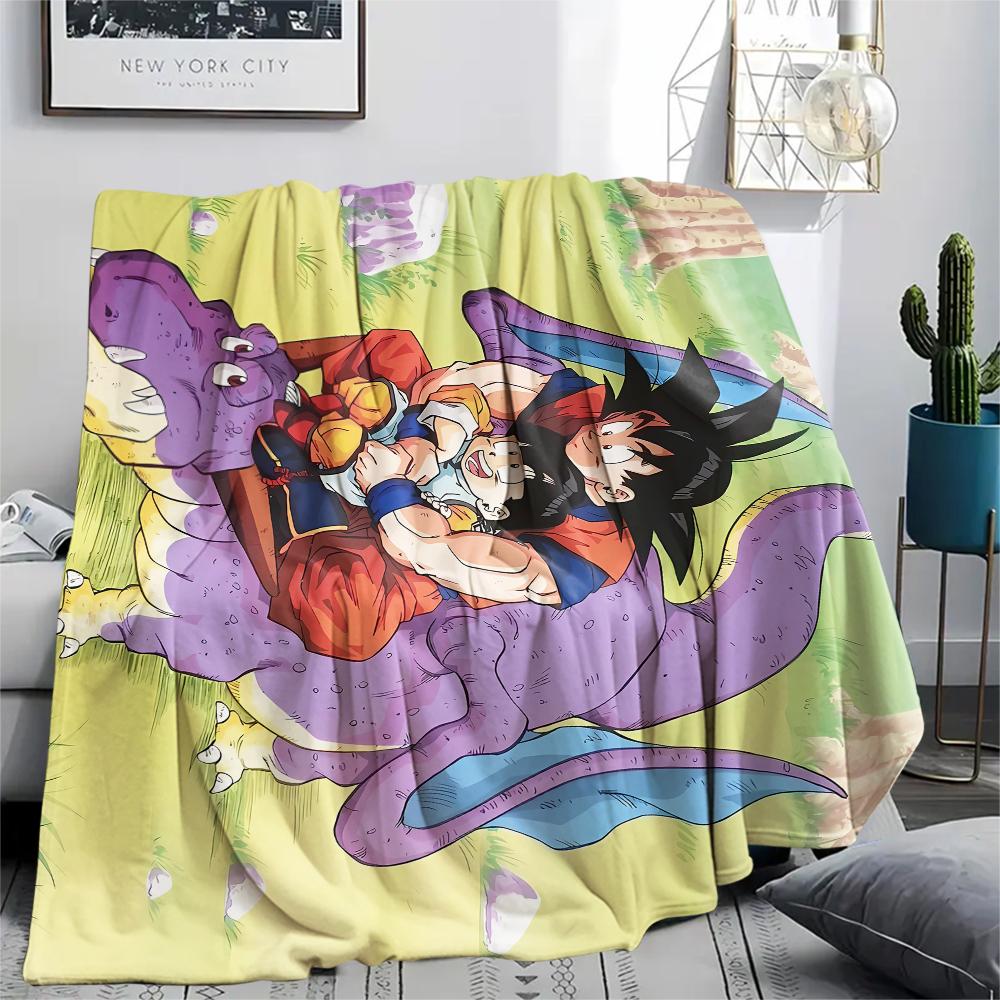 Dragon Ball character Print Flannel Blanket High quality Comfortable for All Seasons Home Decor Warmth and Comfort Perfect for Christmas Gifts