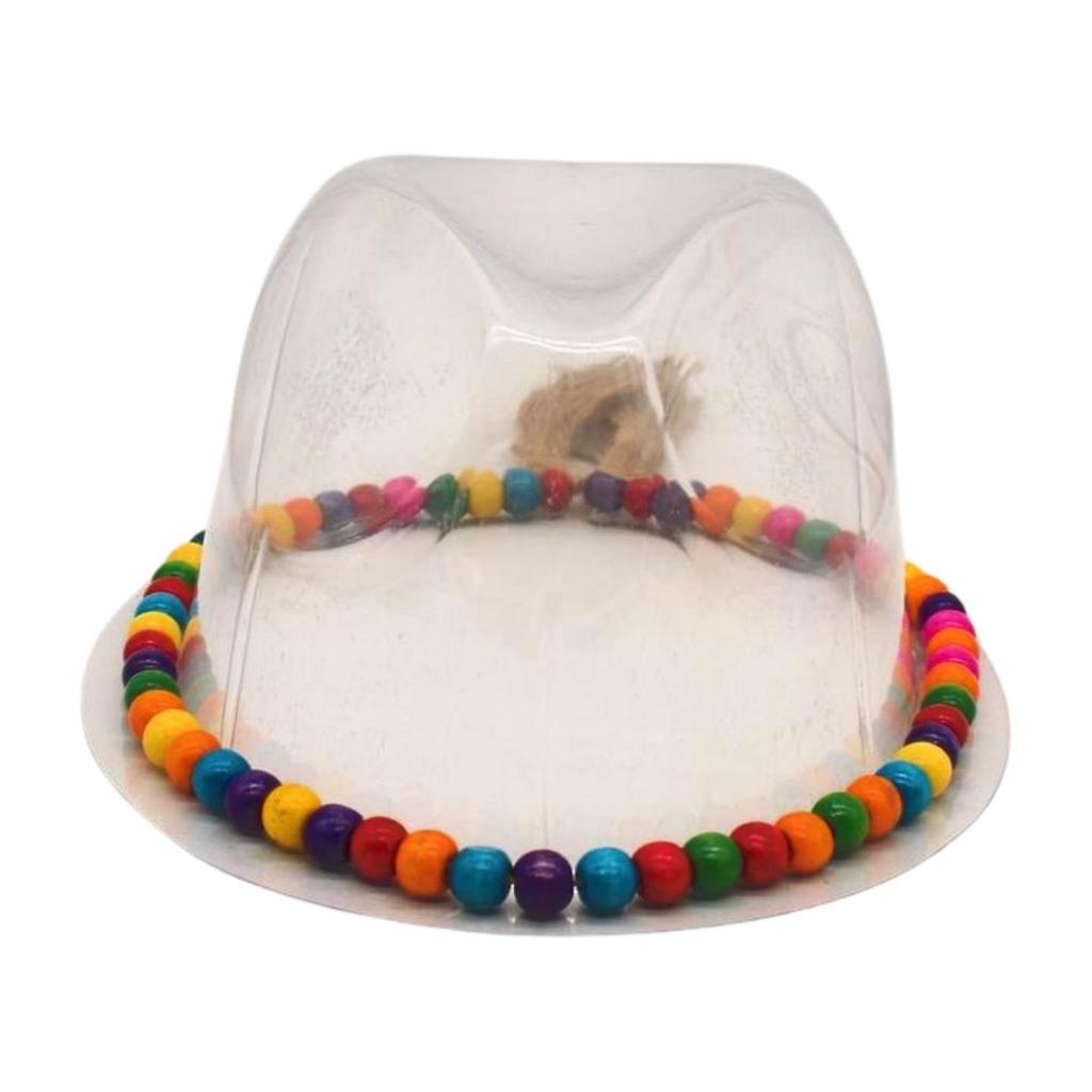 Big Brim Gold Acrylic Chain Felt Hat Solid Color Cashmere Jazz Hat French Top Hat